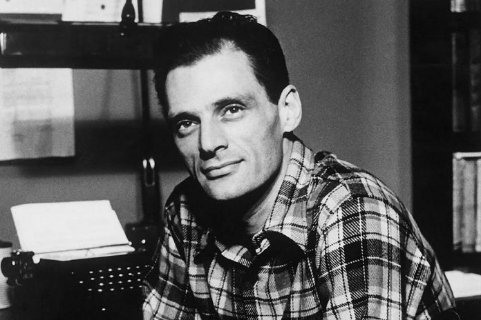 Playwright Arthur Miller sits at his typewriter in New York City in 1949, the same year he won the Pulitzer Prize for drama for "Death of a Salesman" and four years before he wrote "The Crucible." (AP photo)