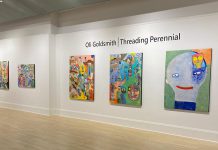 Port Hope pop surrealist artist Oli Goldsmith, known for his album art and video work for the rock band Our Lady Peace, is showing 23 mixed media artworks in his solo exhibition "Threading Perennial" on display until March 23, 2023 at the Art Gallery of Northumberland in Cobourg. (Photos courtesy of Art Gallery of Northumberland)