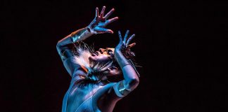 Award-winning two-spirt Anishinaabe artist Waawaate Fobister performs as the titular character in their latest work 'Omaagomaan', which raises awareness of the decades-long impact of mercury poisoning on Grassy Narrows First Nation in northern Ontario. (Photo: Dahlia Katz)