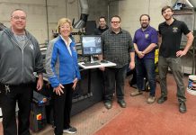 Haliburton-Kawartha Lakes-Brock MPP Laurie Scott at I.E. Weldon Secondary School on February 15, 2023. The Lindsay high school is one of 40 high schools in Ontario that have received high-tech equipment through the Career-Ready with the Canadian Tooling & Machining Association (CTMA): Expanding Opportunities program, funded in part by the Ontario government. (Photo: Office of Laurie Scott)