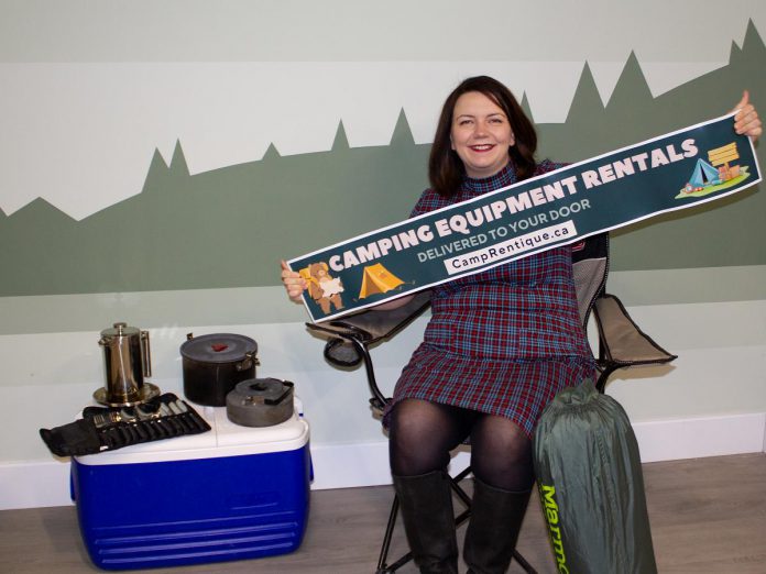 Polina Ratnichkina is owner of Camp Rentique, an online business that rents out camping equipment to those who are looking to camp but don't have access to all the trappings. Through the 2022 Spark Mentorships and Grants Program, she received a seed grant for her business and was mentored by Kelly Johnston of Ontario Travel Information Services. (Photo courtesy of Peterborough & the Kawarthas Economic Development)