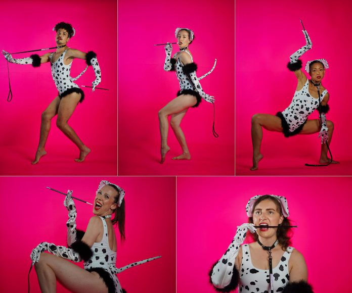 Rock Bottom Movement dancers (clockwise from top left) Brayden Jamil Cairns, Drew Berry, Natasha Poon Woo, Pony Nicole Herauf, and Sam Grist will all play the titular character of "Sex Dalmatian" during the world premiere of the dance theatre glam drama presented by Public Energy Performing Arts for one night only on February 17, 2023 at the Market Hall in downtown Peterborough. (Photos: Rock Bottom Movement)