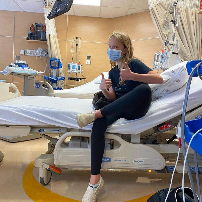 Tilly Stimpson has participated in two clinical trials, where new therapies designed to prevent, treat, or cure type 1 diabetes are tested. In June 2021, she began a five-month clinical trial to improve kidney function in those with type 1 diabetes.  (Photo: Tilly Stimpson @diabetes.the.bully / Instagram)