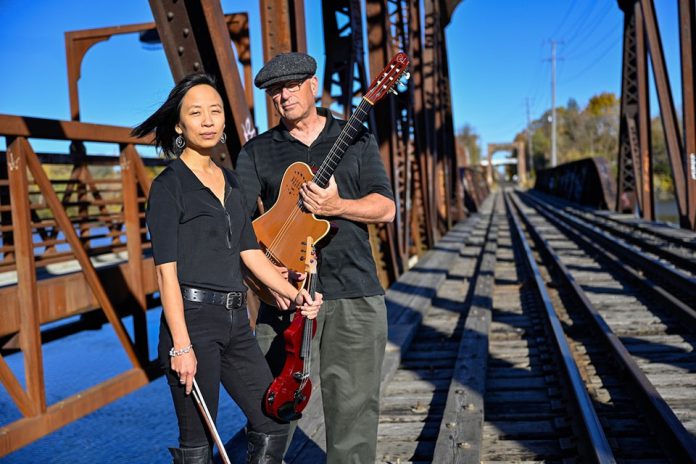 This year's International Jazz Day Peterborough includes 'Dine with Jazz' events on April 29, 2023 at restaurants in downtown Peterborough, including violinist Victoria Yeh and guitarist Mike Graham  at Amandala's Restaurant. (Photo courtesy of Victoria Yeh and Mike Graham)