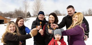 The Ontario Maple Syrup Producers Association's Maple Weekend takes place on April 1 and 2, 2023, when many producers offer trips to the sugar bush, free samples of fresh maple syrup and confections, pancake breakfasts, sugar-making demonstrations, taffy on snow, horse-drawn sleigh rides, and more. (Photo: Ontario Maple Syrup Producers Association)
