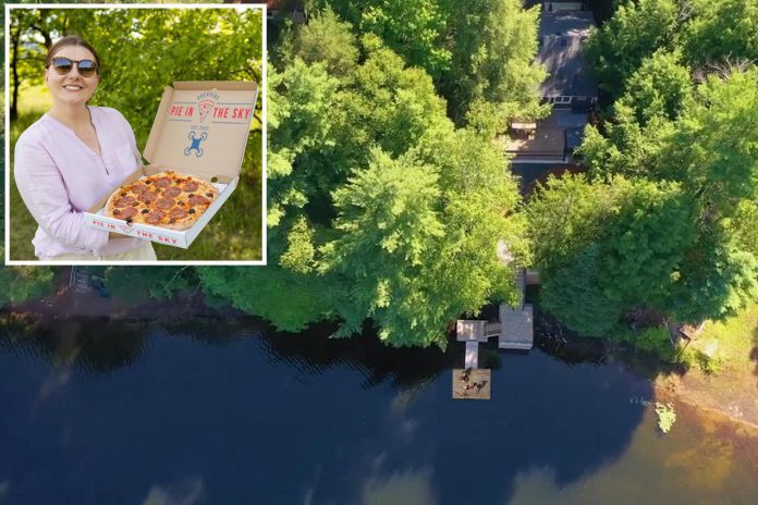 Scherzo's company ran a pilot project in summer 2022 around two undisclosed lakes in Kawartha Lakes and Peterborough County, delivering freshly made pizza to customers who had to sign a non-disclosure agreement to participate. (Photo courtesy of Pie In The Sky - Dockside Pizza Delivery)
