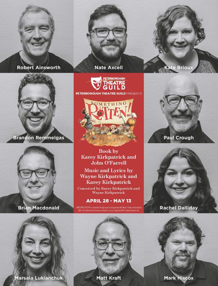 The Peterborough Theatre Guild's production of the musical comedy "Something Rotten!" runs from April 28 to May 13. (Graphic: Peterborough Theatre Guild)