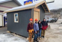 SIRCH Community Services of Haliburton County is auctioning off a 104-square-foot bunkie built by participants in SIRCH's Basics of Carpentry program, which gives trainees the carpentry skills they need to gain employment in the construction industry. The auction runs from March 9 to 25, 2023 at nonprofitbidding.org, with proceeds supporting SIRCH programs. (Photo courtesy of SIRCH Community Services)
