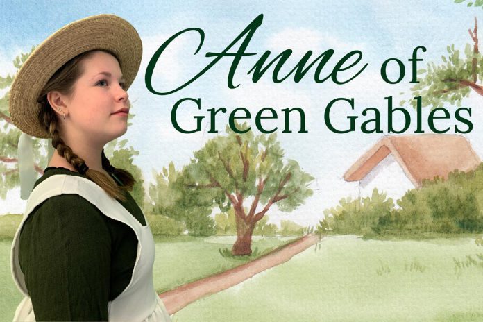 Lucy Dorsett stars as the young independent orphan Anne Shirley in the St. James Players production of the musical "Anne of Green Gables", based on the classic Canadian novel by Lucy Maud Montgomery. The play runs for five performances at St. James United Church in Peterborough from April 20 to 23, 2023. (Graphic: St. James Players)