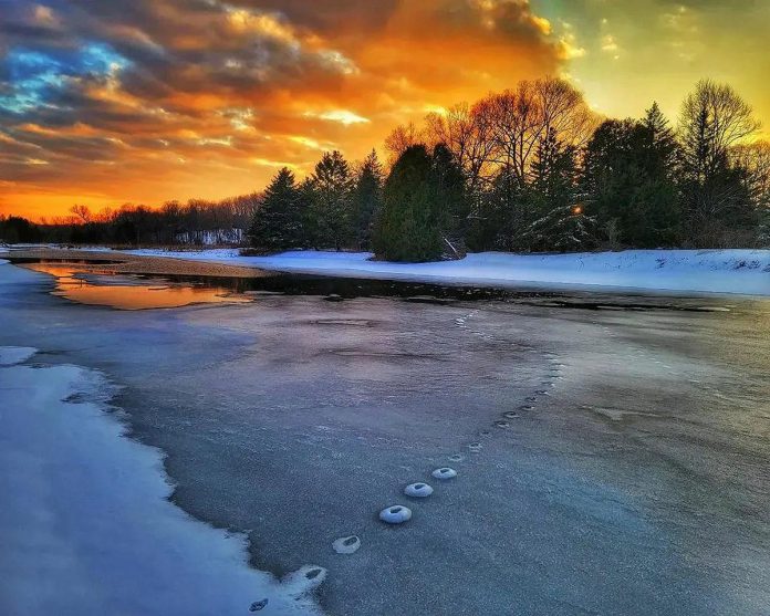 This photo of melting footsteps in Millbrook by Kirk Hillsley was our top post on Instagram for March 2023. (Photo: Kirk Hillsley @kirkhillsley / Instagram)
