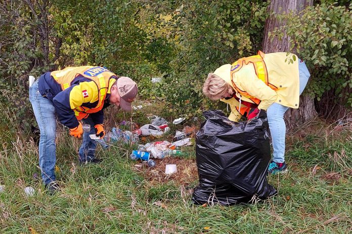 Volunteers pick up garbage during a past Super Spring Cleanup Week. For the past 15 years, the three Rotary Clubs in the Peterborough area have organized the annual event during Earth Week in April to encourage everyone within the community to become a steward and protector of the environment by taking part in a garbage cleanup. (Photo: Rotary)