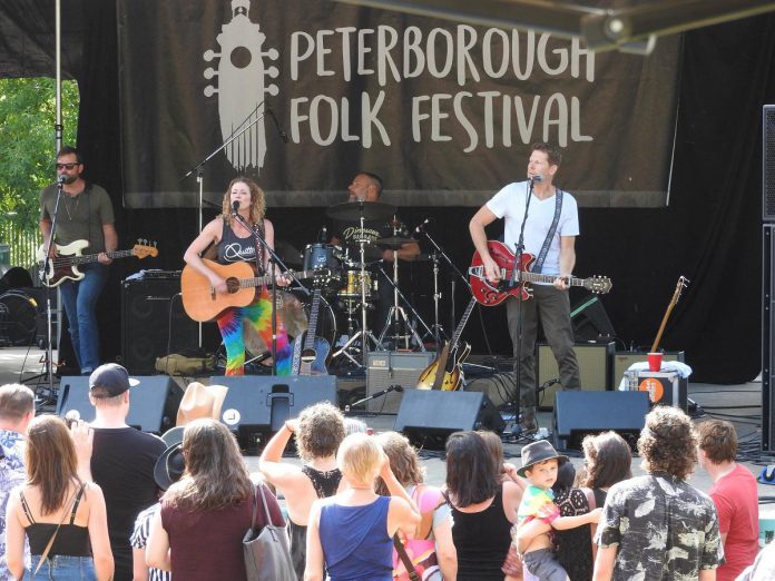 Kathleen Edwards performing on the Main Stage at Nicholls Oval Park during the 2022 Peterborough Folk Festival. (Photo courtesy of Peterborough Folk Festival)