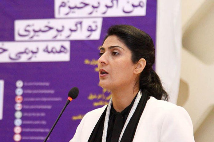Prominent female Afghan activist Selay Ghaffar will be the guest speaker at the 13th annual Red Pashmina Walk on April 30, 2023 at Emmanuel United Church in Peterborough. (Photo via Selay Ghaffar website)