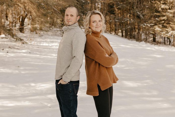 Geoff Schultz and Amanda Virtanen, owners of marketing agency The Voima Group in Haliburton Highlands, are life partners as well as business partners. They are not only passionate about their business, but about their life in Haliburton Highlands. (Photo: Charlie O Photography)