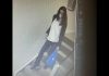 The female suspect in a theft of cash from an apartement in a condominium building on Heritage Way in Lindsay on April 12, 2023. (Police-supplied photo)