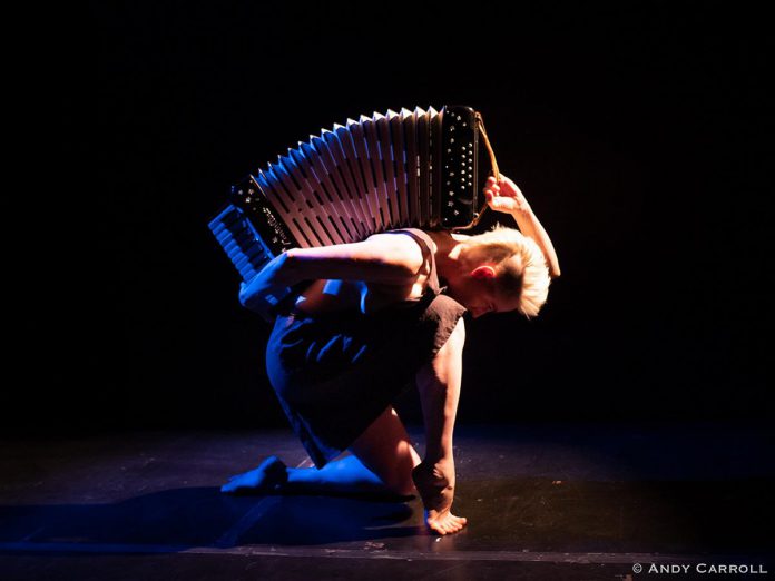 Kate Story performing "Spring in Middle" during the Small Dance for a Small Space festival, held at The Theatre On King from March 30 to April 1, 2023. (Photo: Andy Carroll)