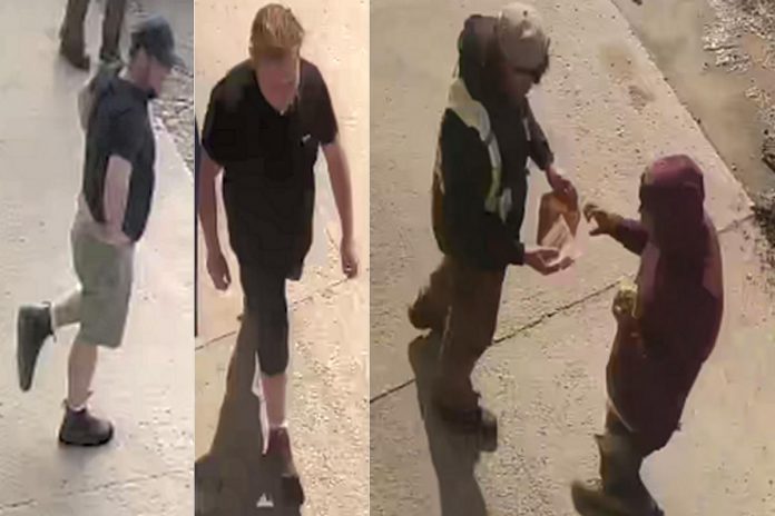 Peterborough police have released images of four suspects in an alleged fraud scheme involving driveway and pavement repairs. (Police-supplied photos)