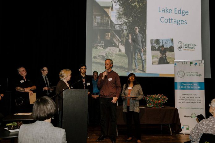 A member of Green Economy Peterborough, Lake Edge Cottages received a "Leading with Momentum" award at the second annual Leadership in Sustainability Awards event on May 4, 2023 at Market Hall Performing Arts Centre in downtown Peterborough. (Photo: Heather Doughty Photography)