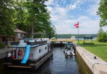 Lock 30 - Lovesick is located on an island and only accessible by boat, making it an extremely popular overnight stop along the Trent-Severn Waterway. (Photo: Parks Canada)