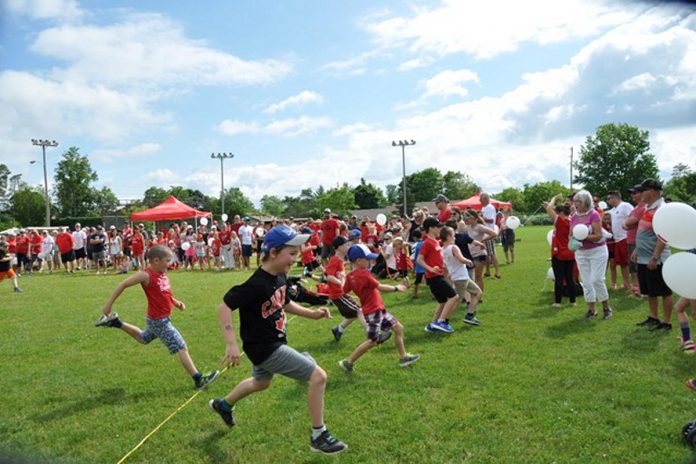 A children's race at a past Bobcaygeon Canada Day celebration. (Photo: Bruce Hobley)