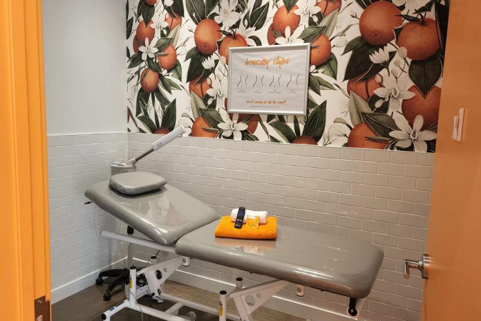 The Ten Spot in Peterborough is a one-stop shop for all beauty maintenance needs. Services include laser and wax hair removal, nails, brows, and facials. The salon also offers a product wall full of high-end brands, with professional options that are vegan, cruelty-free, and non-toxic. (Photo courtesy of The Ten Spot Peterborough)