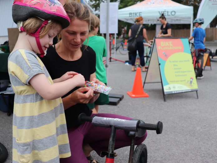 Join Peterborough GreenUP at the Summer Ride Club Kick-Off at Quaker Foods City Square on June 29, 2023 from 2 to 6 p.m.to get bike checks, explore the bike playground and track, and join the club. (Photo: Jessica Todd, GreenUP)