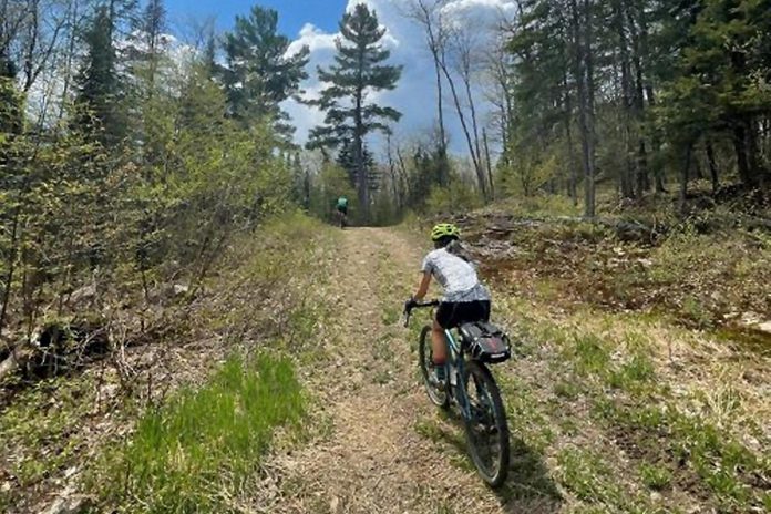 Haliburton Forest and Wild Life Reserve in the Haliburton Highlands offers more than 300 kilometres of forest access roads and multi-use trails. Trail passes are required and available at Kennisis Lake Base Camp. (Photo courtesy of Haliburton Highlands Economic Development & Tourism)