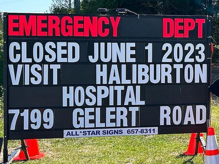 Haliburton Highlands Health Services permanently closed Minden's emergency department on June 1, 2023. The Ontario government is providing funding to the Kawartha North Family Health Team to open an urgent care clinic at the same site to provide routine and urgent care to people in the community. The clinic will open on June 30 in time for the Canada Day long weekend. (Photo: Marit Stiles / Twitter)