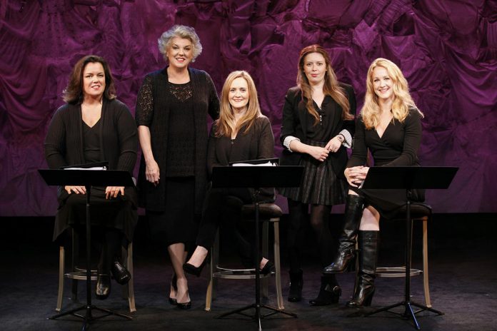 Nora and Delia Ephron's "Love, Loss, and What I Wore" debuted Off-Broadway in 2009 with a cast featuring Rosie O'Donnell, Tyne Daly, Samantha Bee, Natasha Lyonne, and Katie Finneran. New Stages Theatre Company will present a staged reading directed by Linda Kash on Mother's Day weekend in 2024. (Photo: Carol Rosegg)
