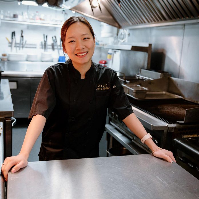 Mentored by Rare Restaurant and Bar's executive chef Andrew Lewin, sous chef and front-of-house manager Mai Dong graduated from Fleming College's culinary management program in 2022. She was last year's silver medallist at the Skills Canada National Competition after landing gold at the provincial level, and was recently announced as the recipient of Fleming College's 2023 Alumna of Distinction award. (Photo courtesy of Rare Restaurant and Bar)