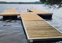 This dock valued at $47,000 that was stolen from a Crystal Lake cottage on June 17, 2023 was recovered by police on June 26 thanks to tips from the public. A 46-year-old Trent Lakes man has been arrested and charged with multiple counts of possession of stolen property and theft. (Photo: Peterborough County OPP)