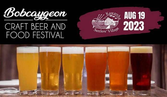 The Bobcaygeon Craft Beer and Food Festival runs from 12 to 7 p.m. on August 19, 2023 at Kawartha Settlers Village in Bobcaygeon. (Graphic: Bobcaygeon Craft Beer and Food Festival)