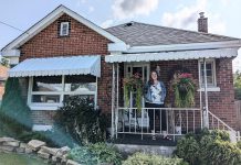 Deanna VandenBroek moved into a 1940s bungalow in Peterborough with an oil furnace, a mostly uninsulated basement, and an attic with less than half of the insulation of today's building code. She now has a heat pump, hot water heater, and insulation which is up to code, and has reduced her greenhouse gas emissions by 90 per cent. (Photo: Clara Blakelock / GreenUP)