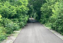 The Omemee section of the Kawartha Trans Canada Trail, stretching 1.6-kilometre section from Sibley Avenue to Emily Street, provides smooth paved access for a variety of non-motorized use. (Photo courtesy Kawartha Trans Canada Trail Association)