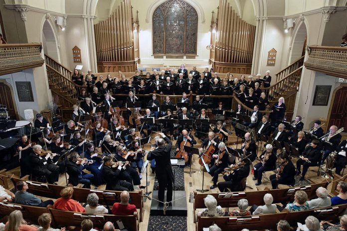 The Northumberland Orchestra & Choir performing at Trinity United Church in Cobourg. Victoria Yeh was recently appointed as the organization's new concertmaster and, as part of her six-concert music series "Travel by Sound", the orchestra will perform its season premiere at the church on November 4, 2023, followed by a "dine and dance" concert at the Best Western Plus Cobourg Inn on December 17, 2023. (Photo: Northumberland Orchestra & Choir)