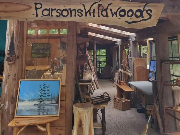 Studio B on the 2023 Apsley Autumn Studio tour will take participants to Tom Parsons Wildwoods Designs on Loon Call Lake. In his studio, Parsons specializes in handcrafted solid wood furniture made from one-of-a-kind pieces. Barbara Misziel will also be using his studio to display her artwork.  (Photo courtesy of Tom Parsons)