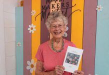 When Carol Koeslag began writing her short stories back over two decades ago, she never imagined she'd have them published when she was 92 years old, let alone reach readers across the globe thanks to a viral TikTok post from Chantel Coyle, owner of Modern Makers Market in Peterborough. (Photo courtesy of Chantel Coyle / Modern Makers Market)