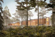 After learning about the canoe's enduring significance in the brand new Exhibition Hall, visitors to the new museum will have the opportunity to get out on the water or explore the Lakefront Campus. A conceptual west-facing render of the museum depicts the boat house, Trans Canada Trail, canoe docks, and green spaces that will be available. (Render: Lett Architects Inc)