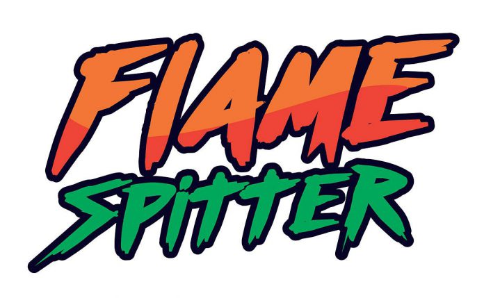 The logo for Mitchell Lowes's Flame Spitter business. (Image courtesy of Flame Spitter Hot Sauce)
