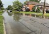 A flooded street in the City of Peterborough following the severe thunderstorms that swept across the region on August 3, 2023. (Photo: City of Peterborough / Twitter)