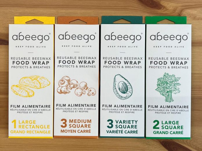 Beeswax wraps from Abeego are 100 per cent zero-waste. You can get them at the GreenUP Store & Resource Centre at 378 Aylmer Street North in downtown Peterborough.  (Photo: Eileen Kimmett / GreenUP)