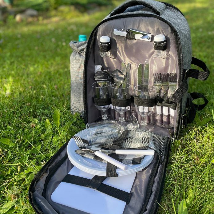 You will receive this limited edition Hike Haliburton picnic backpack if you book a stay at The Rockcliffe - Moore Falls in Minden. The hotel is offering a special Hike Haliburton  package that includes a one-night stay at The Rockcliffe and dinner for two at The Rockcliffe's restaurant, along with the backpack.  (Photo courtesy of Hike Haliburton)