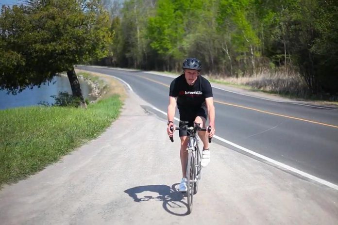 Glen Caradus first began his fundraising cycling efforts in 2021, when he rode 350 kilometres to raise funds for climate-related programming offered by Peterborough GreenUP. In 2022, he was joined by  Nick Ormond and the pair rode 421 kilometres to raise funds for climate education, tree planting, and biodiversity programs at Camp Kawartha and Rowan Tree Children's School. (Photo courtesy of Glen Caradus)