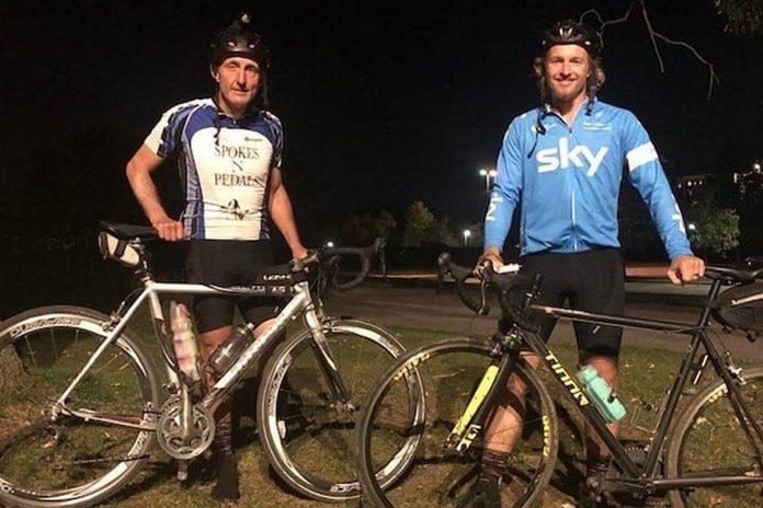 Peterborough environmental educators Glen Caradus and Nick Ormond will be cycling 280 kilometres on September 30, 2023 to raise awareness for climate change and funds for the local environmental non-profit organization For Our Grandchildren. (Photo courtesy of Glen Caradus)