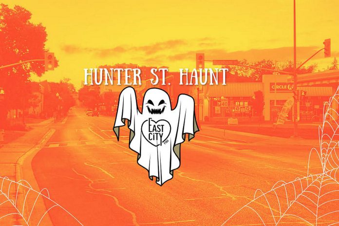 When Ashley Bonner's mother passed away in September 2020, she helped manage her grief by planning a Halloween scavenger hunt for the neighbourhood children who were unable to go trick-or-treating due to the pandemic, both bringing the community together while also supporting local businesses with whom she partnered. In 2023, Bonner is organizing the Hunter Street Haunt on Thursday, October 26. (Graphic courtesy of Ashley Bonner)