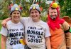 Mascot Jive (right) with two participants in the 2021 Fenelon Falls Turkey Trot. The annual event returns for 2023 on Saturday, October 7th at Garnet Graham Beach Park. The inclusive family fun run/walk for people of all ages and abilities features distances of 1K, 5K, and 10K with prizes for all finishers. (Photo: Fenelon Falls Turkey Trot / Facebook)