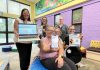 Five Counties Children's Centre has launched the new SmartStart Hub that aims to more easily connect local families to services to support their child's developmental needs. Here, Five Counties staff members help to promote the different ways families can click and connect to care. (Photo courtesy of Five Counties Children's Centre)