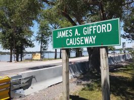 The James A. Gifford Causeway in Bridgenorth is Peterborough County's busiest stretch of road. (Photo: Peterborough County)
