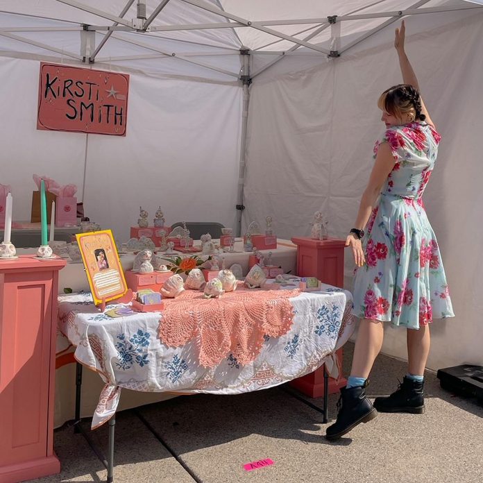 This summer, Peterborough-based emerging ceramicist Kirsti Smith hosted a booth at the Toronto Outdoor Art Fair for the second year in a row. In 2022, she was the recipient of the show's Ceramics Excellence Award. (Photo courtesy of Kirsti Smith)