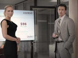 Emily Blunt and Chris Evans star in the Netflix crime drama film in "Pain Hustlers," which tells the story of a suddenly unemployed blue-collar single mom (Blunt) who gets hired after a chance meeting with pharmaceutical sales rep Pete Brenner (Evans) but soon finds herself at the centre of a criminal conspiracy. The film is scheduled to be released in selected theatres on October 20 before coming to Netflix on Friday, October 27th. (Photo: Brian Douglas / Netflix)